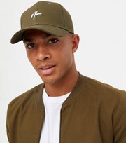 New Look Olive NLM Embroidered Cap